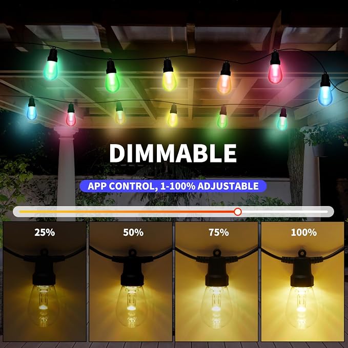 Outdoor String Lights 100FT, Patio Lights - Image 5