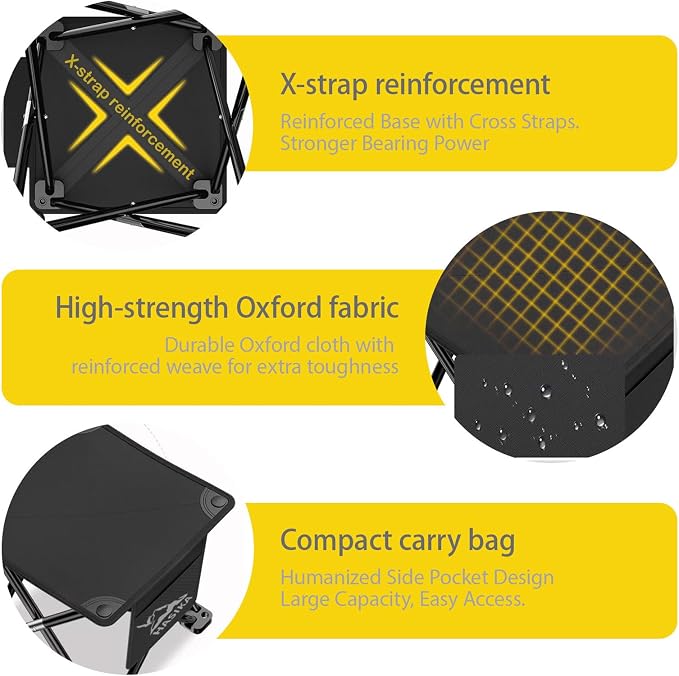 HASIKA Collapsible Stool Foot Rest 2 Pack Folding Stool Portable Outdoor - Image 7