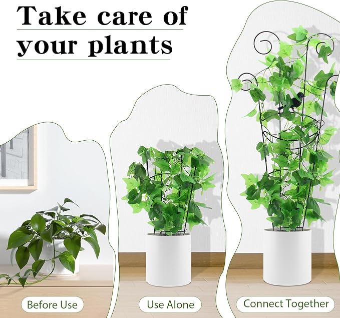 ZOUTOG Trellis for Climbing Plants Indoor 4 Pack 30 Inch, Rustproof Metal - Image 2