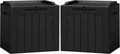 Flamaker 2 Pack Deck Box 31 Gallon Waterproof Resin Storage Box by Flamaker
