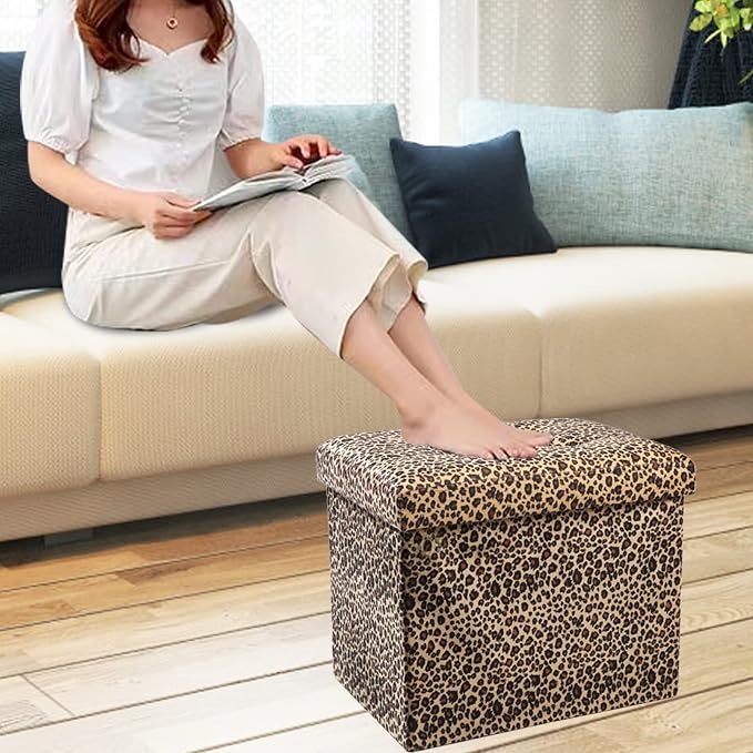 ALASDO Ottoman Storage Ottoman Footrest Stool Small Ottoman - Image 5
