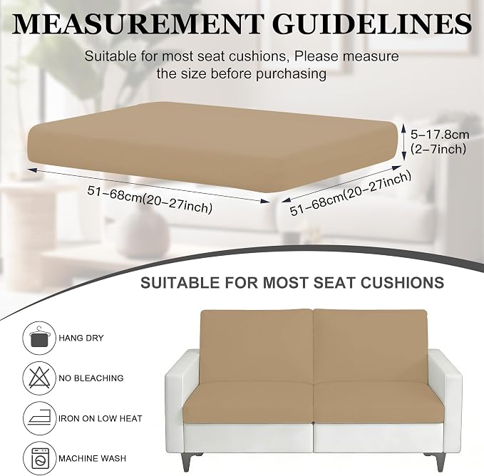 4Pcs Patio Stretch Cushion Covers, Outdoor Sofa Replacement Cover Slipcovers - Image 2