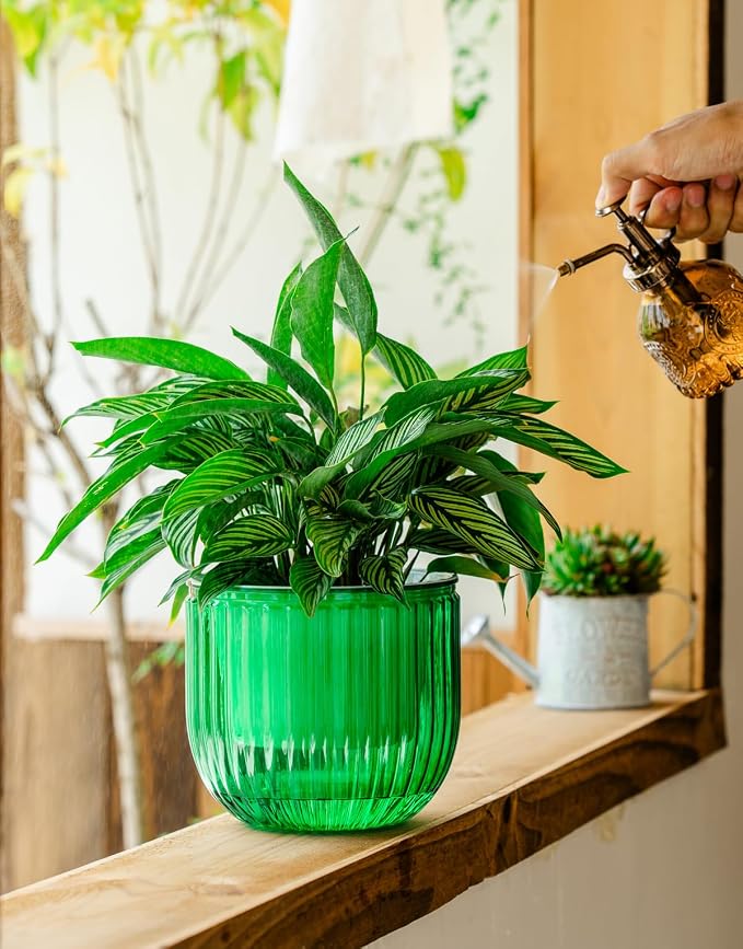 Melphoe Self Watering Pots for Indoor Plants Planter, 6.5 Inch 2 Pack Planters - Image 5