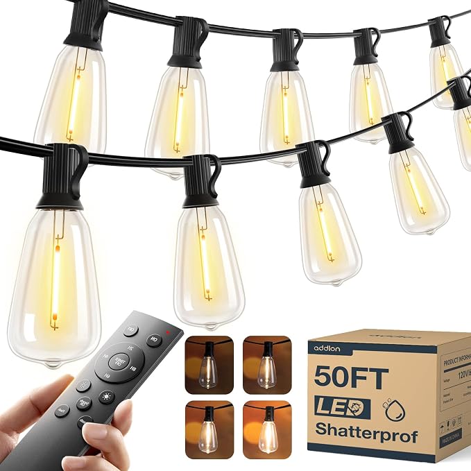 addlon 50FT LED Outdoor String Lights by addlon