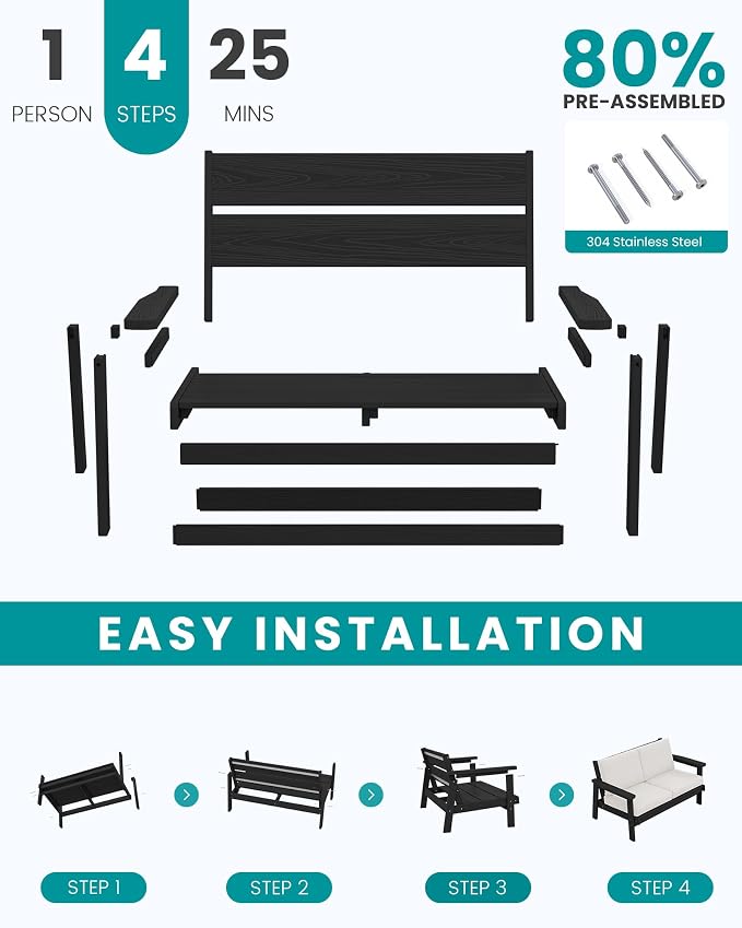 SERWALL Outdoor Loveseat - Image 8