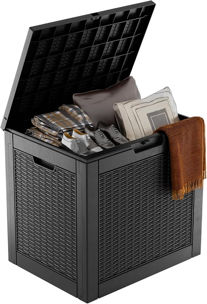 EasyUp 32 Gallon Outdoor Storage Box Waterproof, Storage Box Indoor and Outdoor by EASYUP