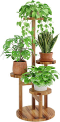 Bamworld Plant Stand Indoor Plant Shelf 4 Tier Wood Plant Stand by Bamworld