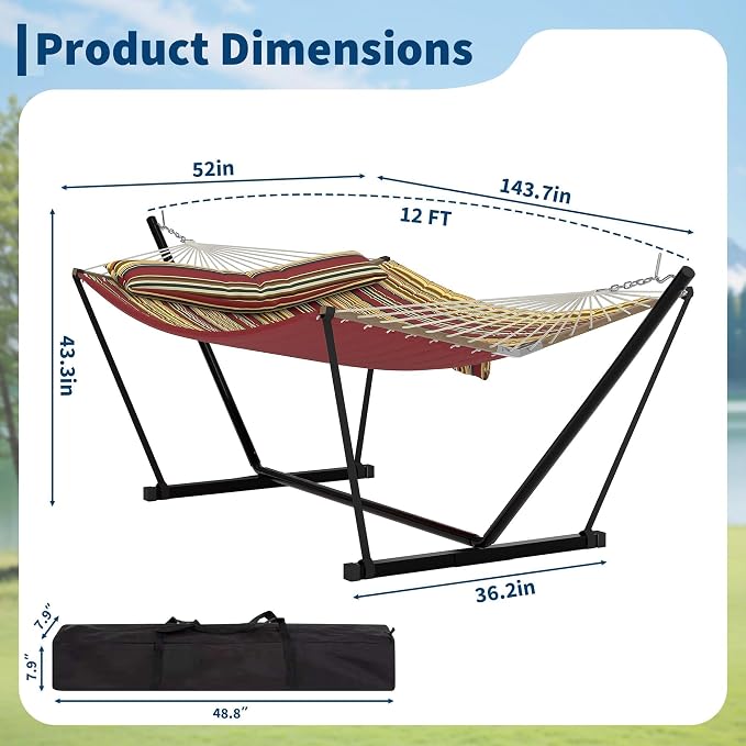 Portable 2 Person Double Hammock - Image 8