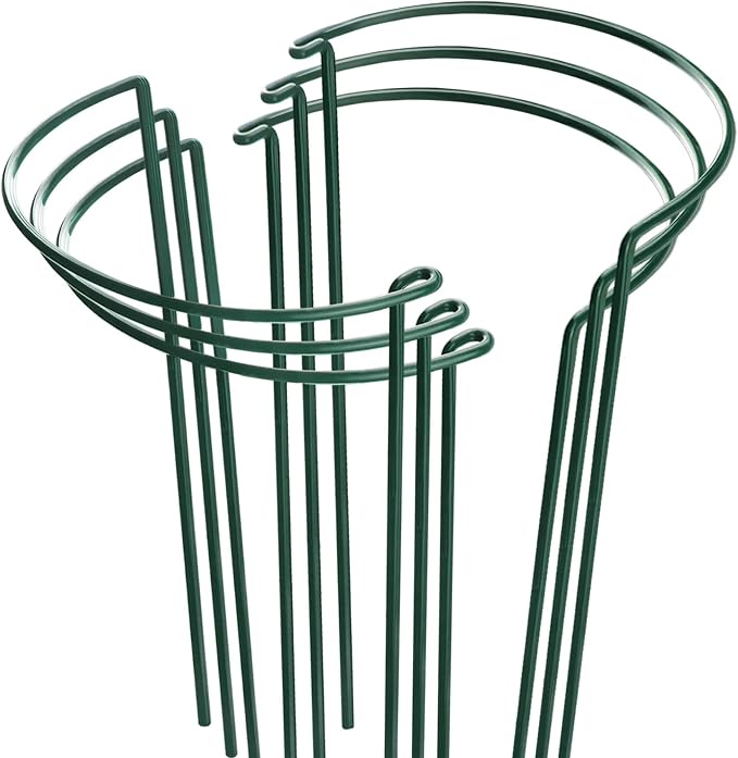 HiGift Plant Support Stakes, 6 Pack Metal Peony Cages and Supports, Garden - Image 8