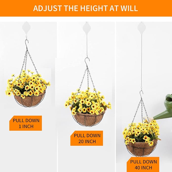 6PCS Retractable Plant Pulley Hanger - Image 4