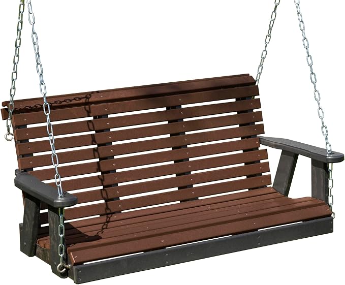 Poly Lumber Wood 4FT Porch Swing Amish Craftsmandship Made in USA HDPE by Unknown