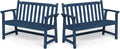 Ciokea 48" Outdoor Bench Set of 2, HDPE Weatherproof Garden Bench, 2-Person by CIOKEA