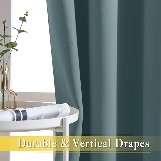 NICETOWN Greyish Blue Sliding Door Curtain - Image 5