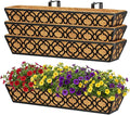 Y&M 30 inch Window Planter Box 4Pcs Iron Window Deck Railing Planter by YM