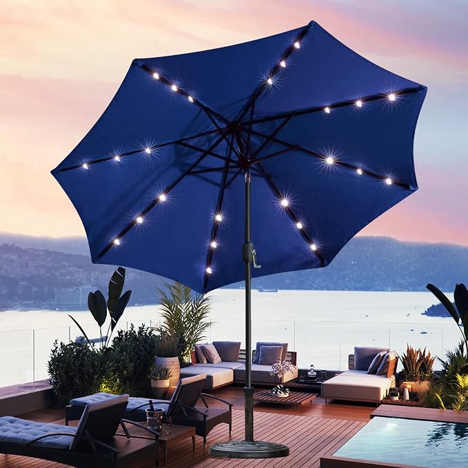 Sunnyglade 9' Solar LED Lighted Patio Umbrella - Image 6