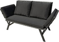 Greesum Outdoor Sofa, Woven Rattan Patio Furniture, Convertible Daybed or by BuynowfromGreesum