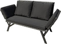 Greesum Outdoor Sofa, Woven Rattan Patio Furniture, Convertible Daybed or by BuynowfromGreesum