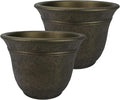 The HC Companies Sierra Round Self-Watering Pot by TheHCCompanies