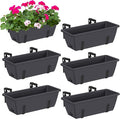 CADUKE Railing Planter Boxes 6 PCS, Planter Boxes by CADUKE