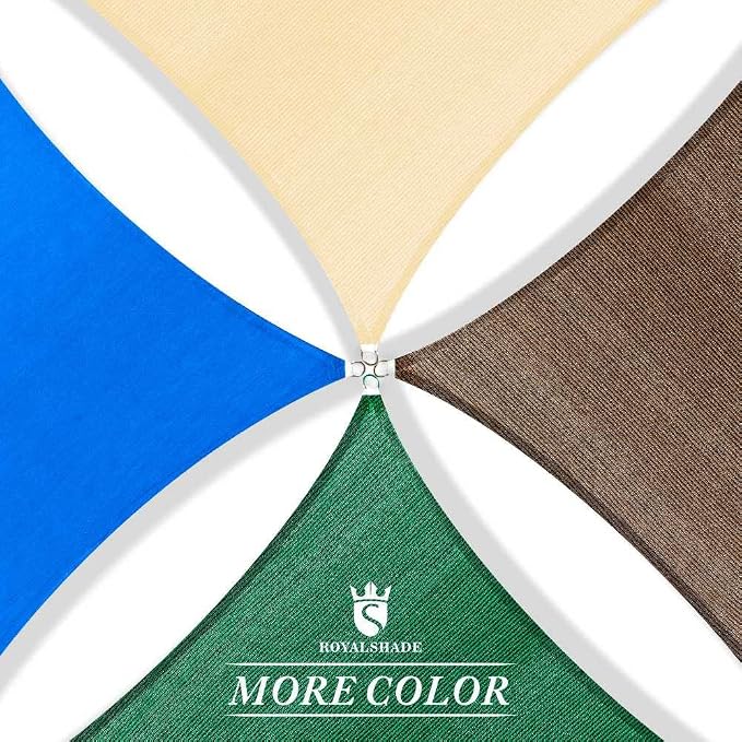 Royal Shade 16' x 20' White Rectangle Sun Shade Sail Canopy Outdoor Patio - Image 9