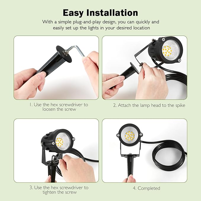 Outdoor Spotlight Warm White 2700K, 10W LED Spot Lights Outdoor - Image 5