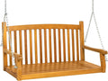Best Choice Products 48in Wood Porch Swing Outdoor Patio Hanging Bench Chair by BestChoiceProducts