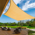 KANAGAWA Sun Shade Sail Curved 24'X24' Sand Rectangle Outdoor Shade Cover UV by KANAGAWA