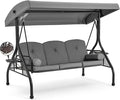 HOMREST 3 Seat Outdoor Porch Swing by HOMREST