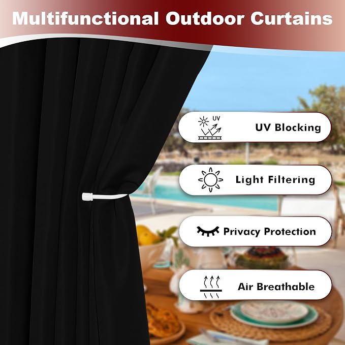 HolidayIdeas Grommet Outdoor Curtains - Image 3