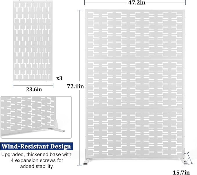 Outdoor Privacy Screen, Freestanding Privacy Fence Panels - Image 2
