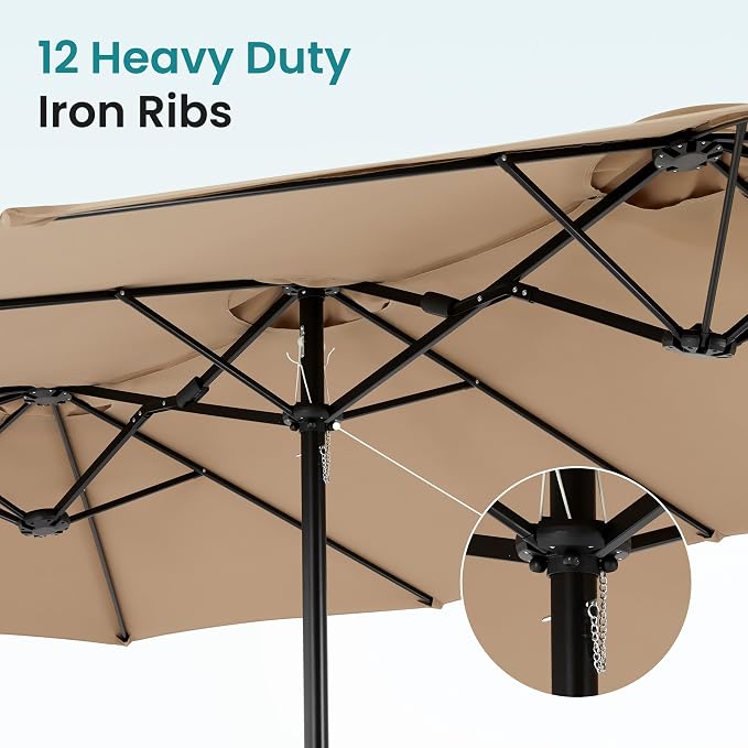 DUMOS 15FT Large Patio Umbrella - Image 4