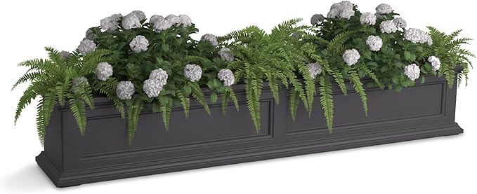 Mayne Fairfield 5-Foot Window Box – Self-Watering, Weather-Resistant Planter by Mayne