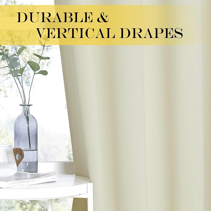 NICETOWN Beige Blackout Curtains - Image 4