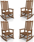 Oversized Rocking Chair Set of 4, Outdoor Rocking Chair by THOEOE