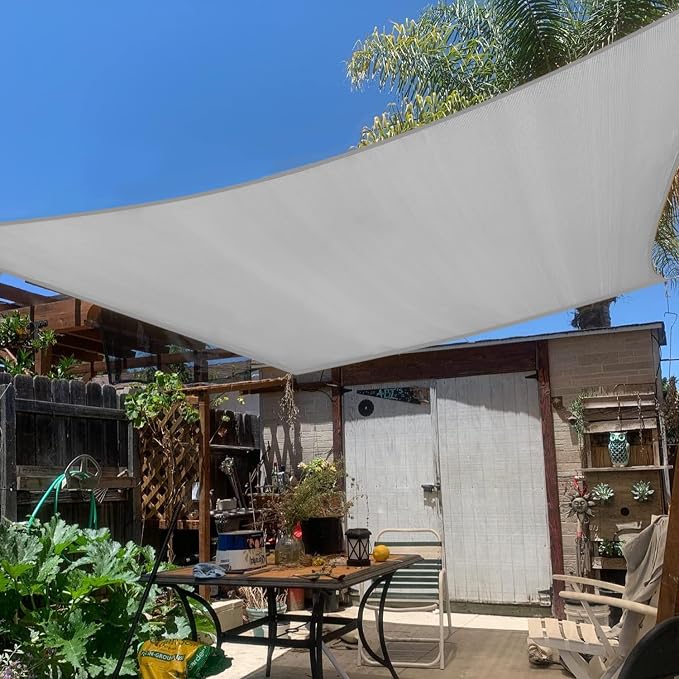 KANAGAWA Sun Shade Sail 7'x13' Gray Rectangle UV Block Canopy Awning Shelter by KANAGAWA