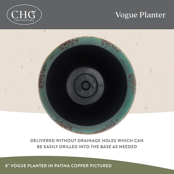 Classic Home and Garden Premiere Collection Planter, Vogue 8" - Image 3