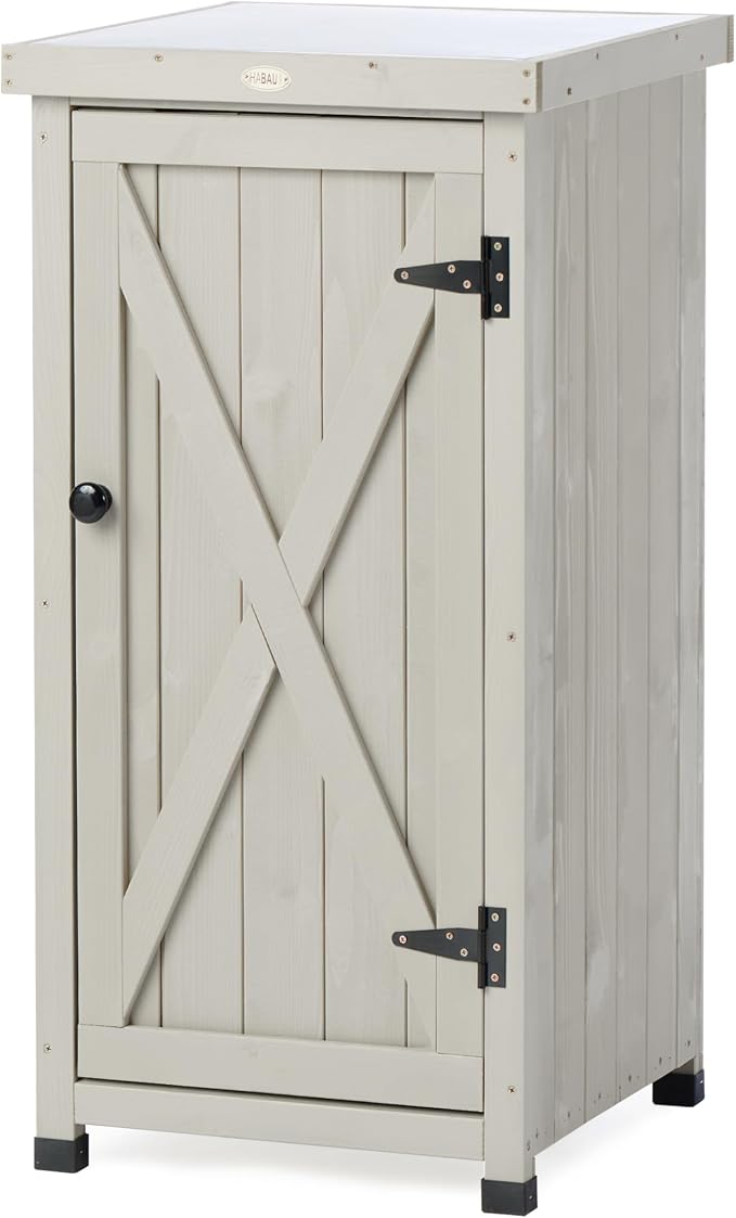 Outdoor Storage Cabinet for Patio, Garden Potting Bench Table by HABAU