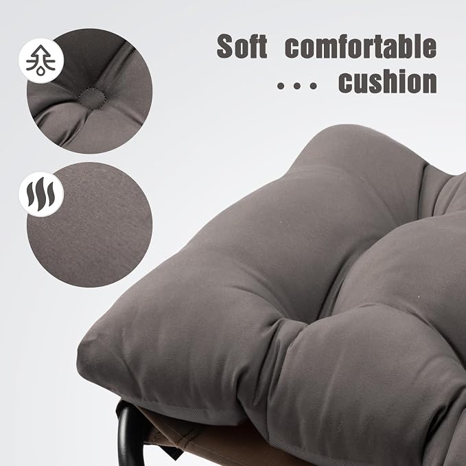 HollyHOME 15" Folding Footrest Stool, Upholstered Small Foldable Ottoman - Image 5