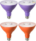EDISHINE PAR38 Purple & Orange LED Flood Light Bulbs Outdoor, Dimmable LED by EDISHINE