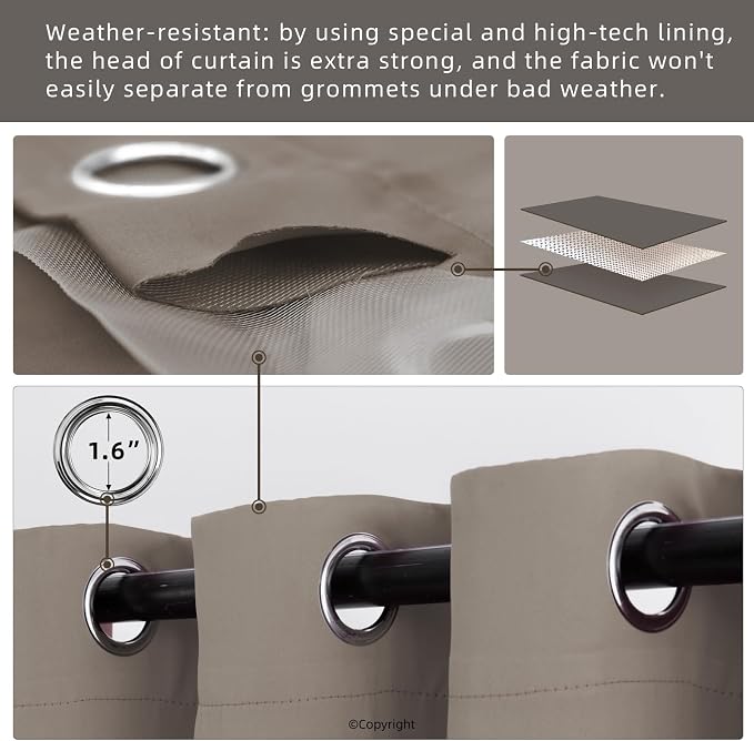 DIVA EN CAMINO DEC Outdoor Indoor Curtains W52 x L108 - Image 3