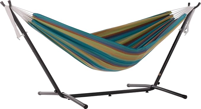 Vivere Brazilian Style Sunbrella Outdoor Double Hammock by Vivere