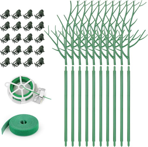 10 Pack Plant Support Stakes for Indoor Plants, 27.56 Inch Twig Plant Sticks by AOM