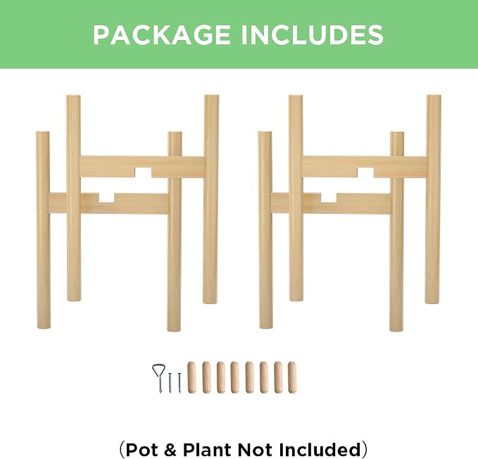 MUDEELA 2 Pack Indoor Plant Stands, 2 Tier Tall Plant Stand 30 inches, Mid - Image 7