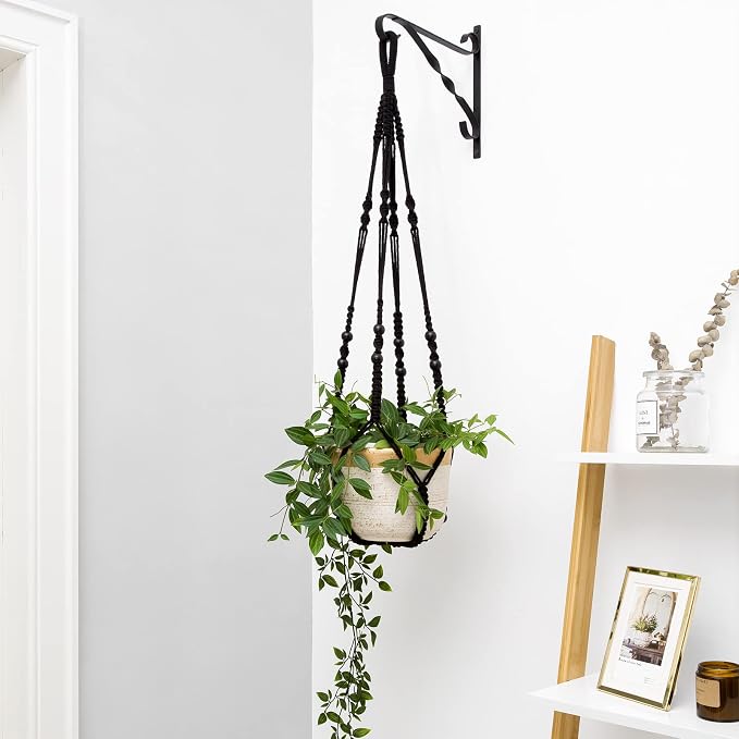 Mkono Macrame Plant Hanger Indoor Hanging Planter Basket - Image 2