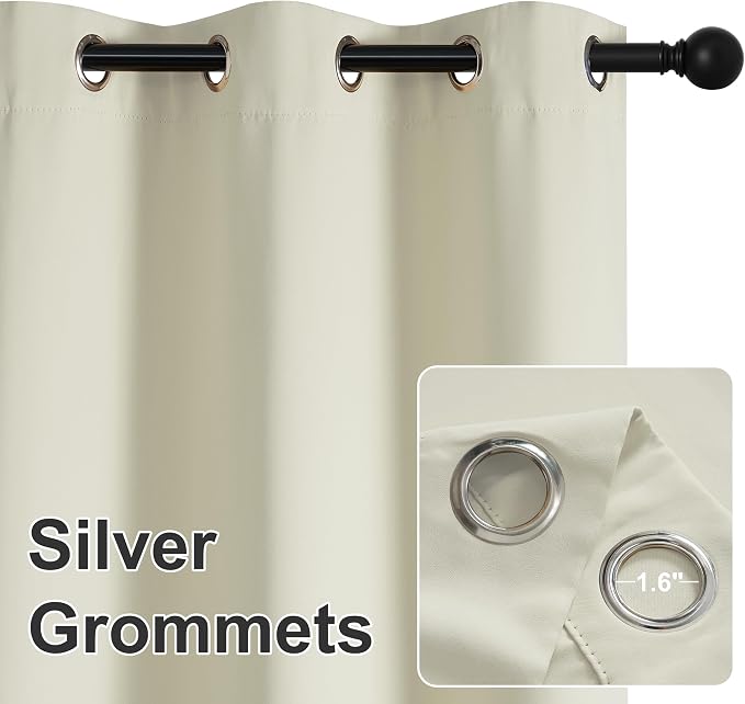 RYB HOME Outdoor Patio Curtains, Rustproof Grommet Window Covering Harsh - Image 4