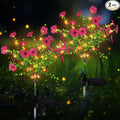 2 Pack Solar Stake Lights Outdoor Decor Waterproof Mums Artificial Flowers by Glooglitter