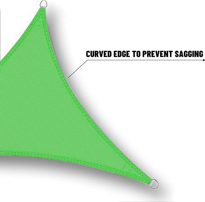 SUNNY GUARD Waterproof Sun Shade Sail 10'x20'x22.4' Lemon Green Right Triangle - Image 5