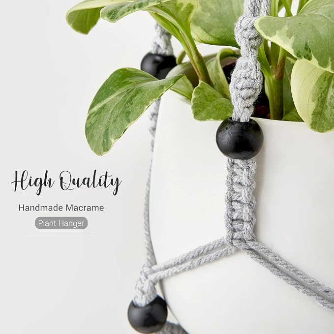 Mkono Macrame Plant Hanger Indoor Hanging Planter Basket - Image 4