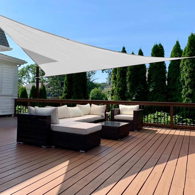 Quictent Large Triangular Sun Shade Sail 24x24x24ft by QUICTENT