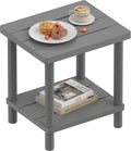 Outdoor Side Table, 2-Tier Small Outdoor Table by LEJANEOYE
